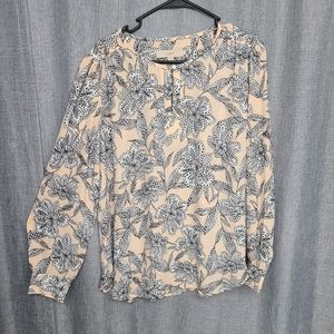 Loft top/blouse long-sleeve floral sz M